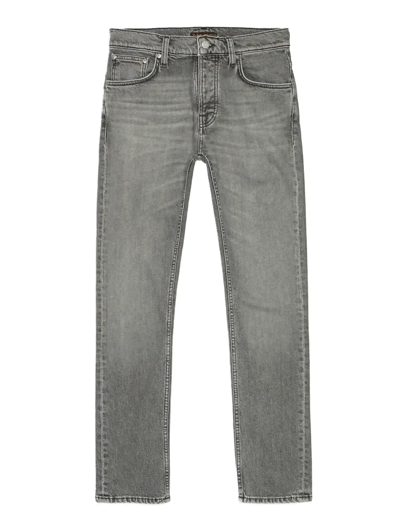 Nudie Jeans Grim Tim Cloud Grey, 36 x 32, Grey, Jeans > Smalle, Herre