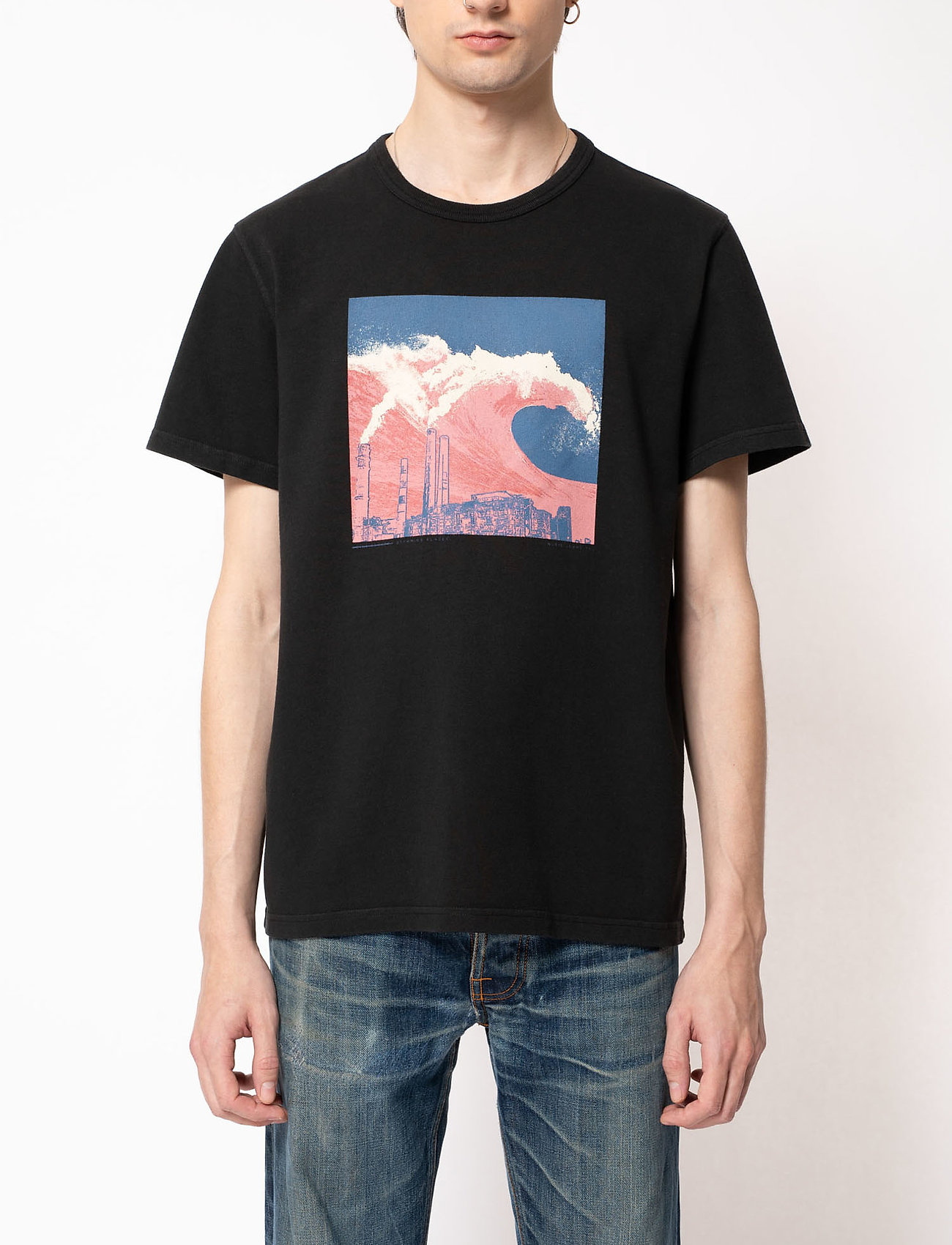 Nudie Jeans - Roy Heavy Dreaming Places - t-shirts met print - black - 0