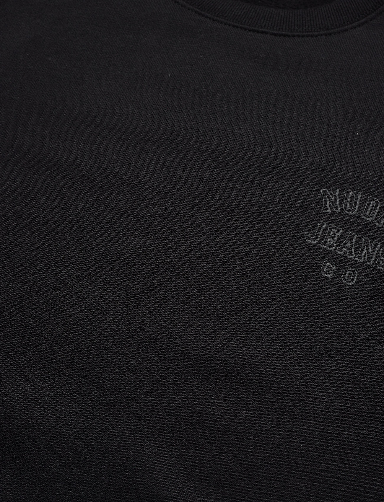 Nudie Jeans - Frasse Logo Sweatshirt Black - truien - black - 5