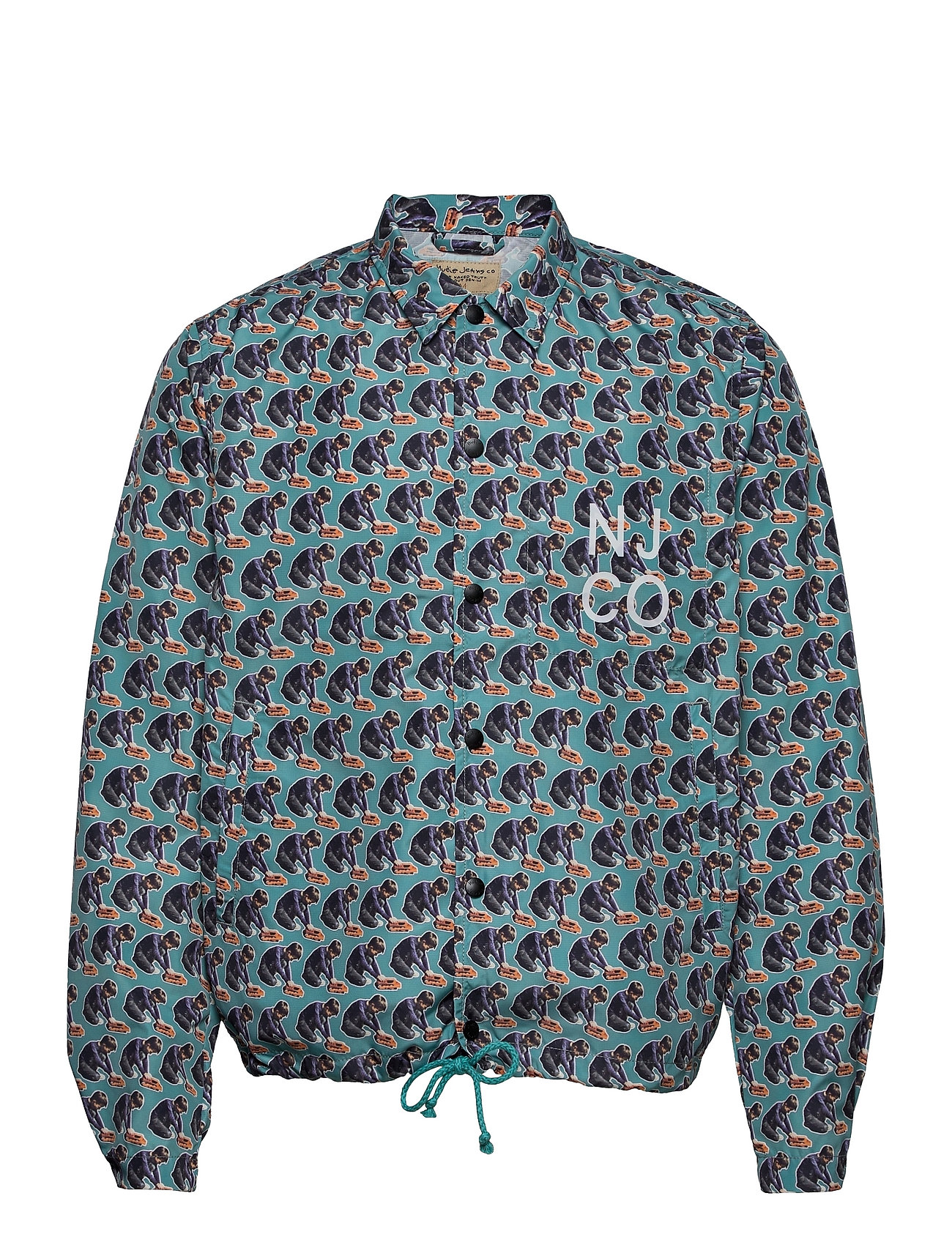 Josef Coach Jkt Logo Boy Blue Nudie Jeans