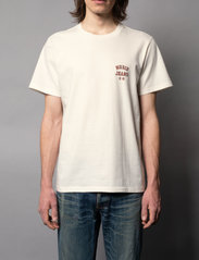 Nudie Jeans - Roy Logo Tee - basic t-shirts - offwhite - 0