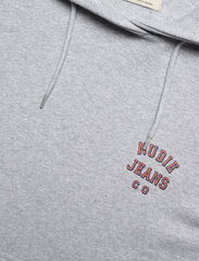 Nudie Jeans - Franke Logo Hoodie - hoodies - greymelange - 5
