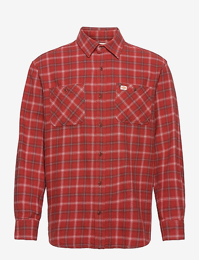 Filip Flannel Lumber Check - casual overhemden - poppy red