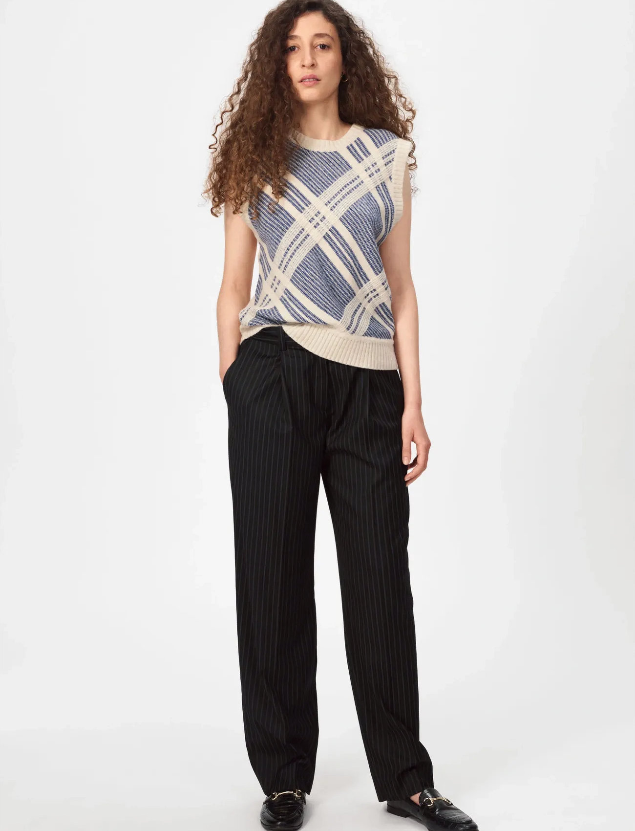 nué notes Malik Vest, S, Blue, Veste > Strikkede Veste, Dame