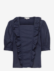 nué notes - Petrice Shirt - kortærmede bluser - navy blazer - 0