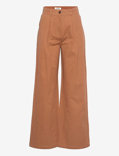 Gosta Pants - bukser med brede ben - rust brown