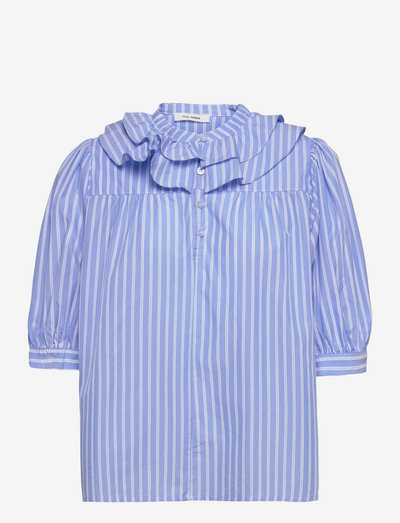 Leon Shirt - langærmede bluser - blue stripe