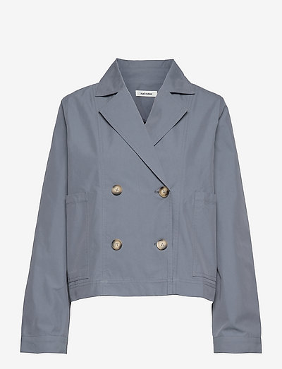 Fillip Jacket - dobbeltradede blazere - dusty blue