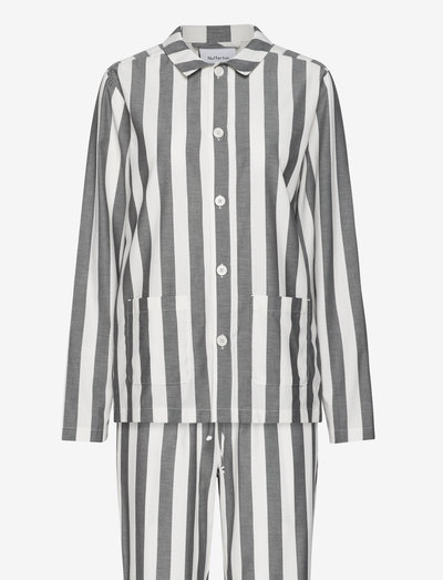Uno Stripe - nattøj & hyggetøj - black & white