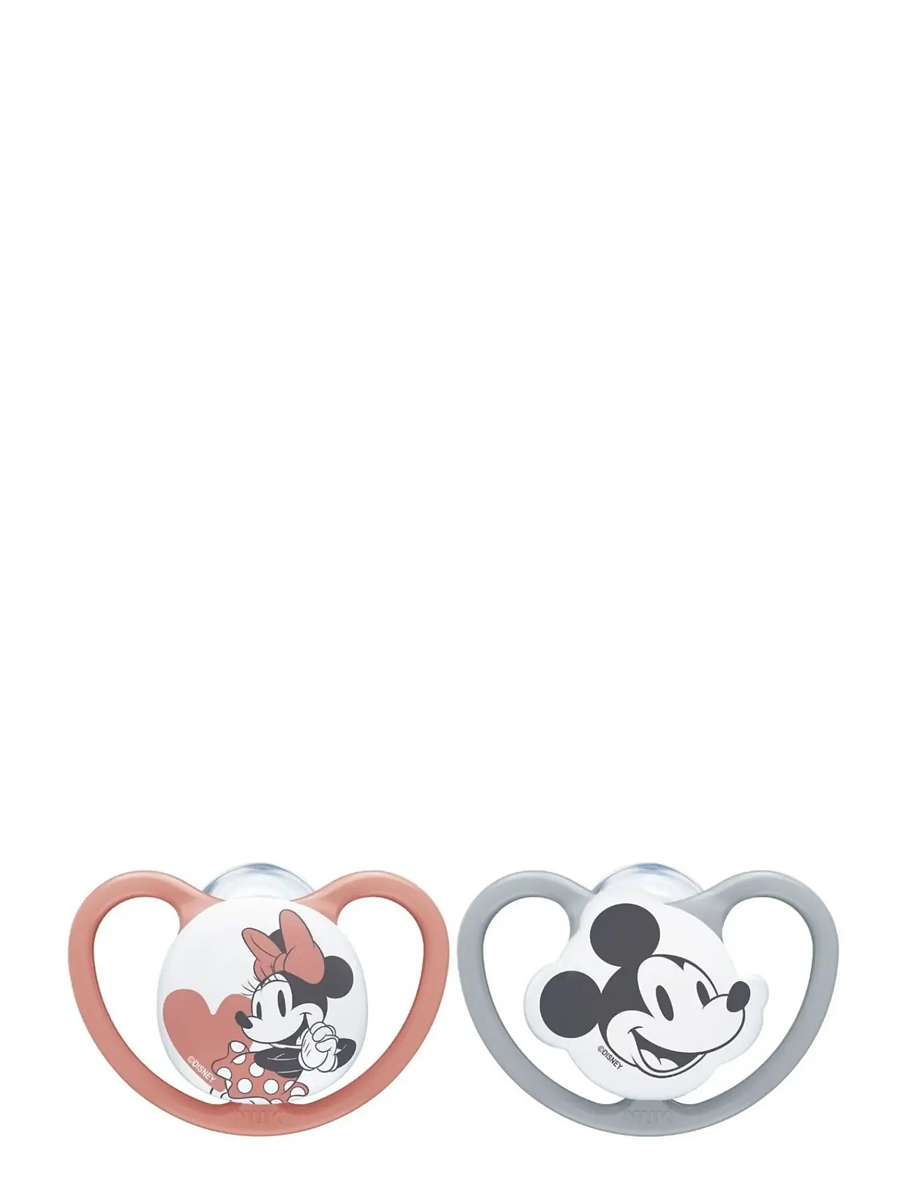 Nuk Silikonsmokk Str 2 Disney Mickey Space 2 Stk Grå/rød