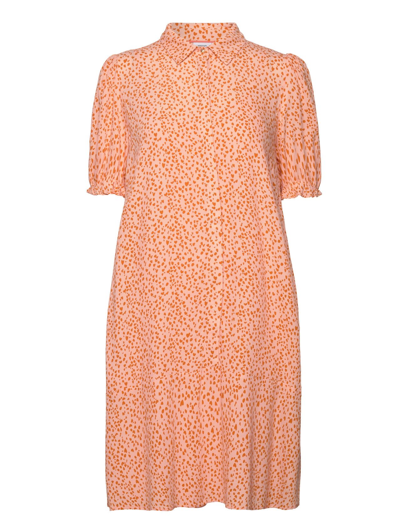 Nulydia Short Dress Knælang Kjole Orange Nümph