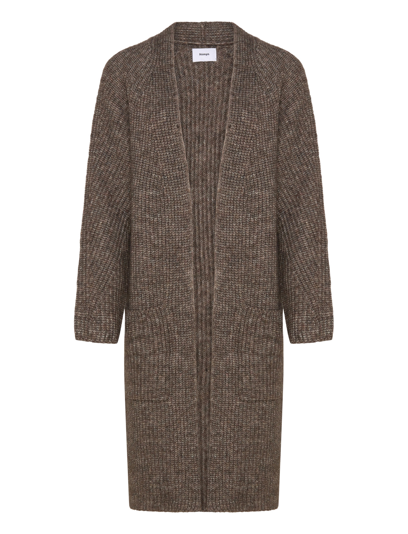 Nümph Nuzindi Long Cardigan, XS, Brown, Strik > Cardigans, Dame
