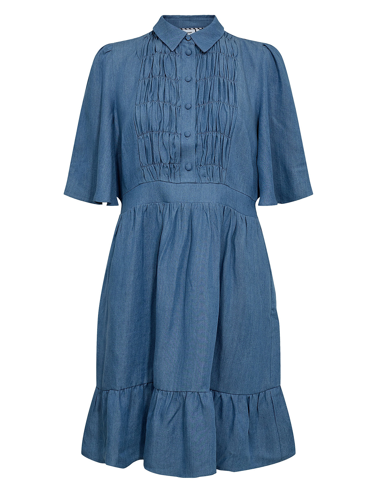 Numio Dress Kort Kjole Blue Nümph