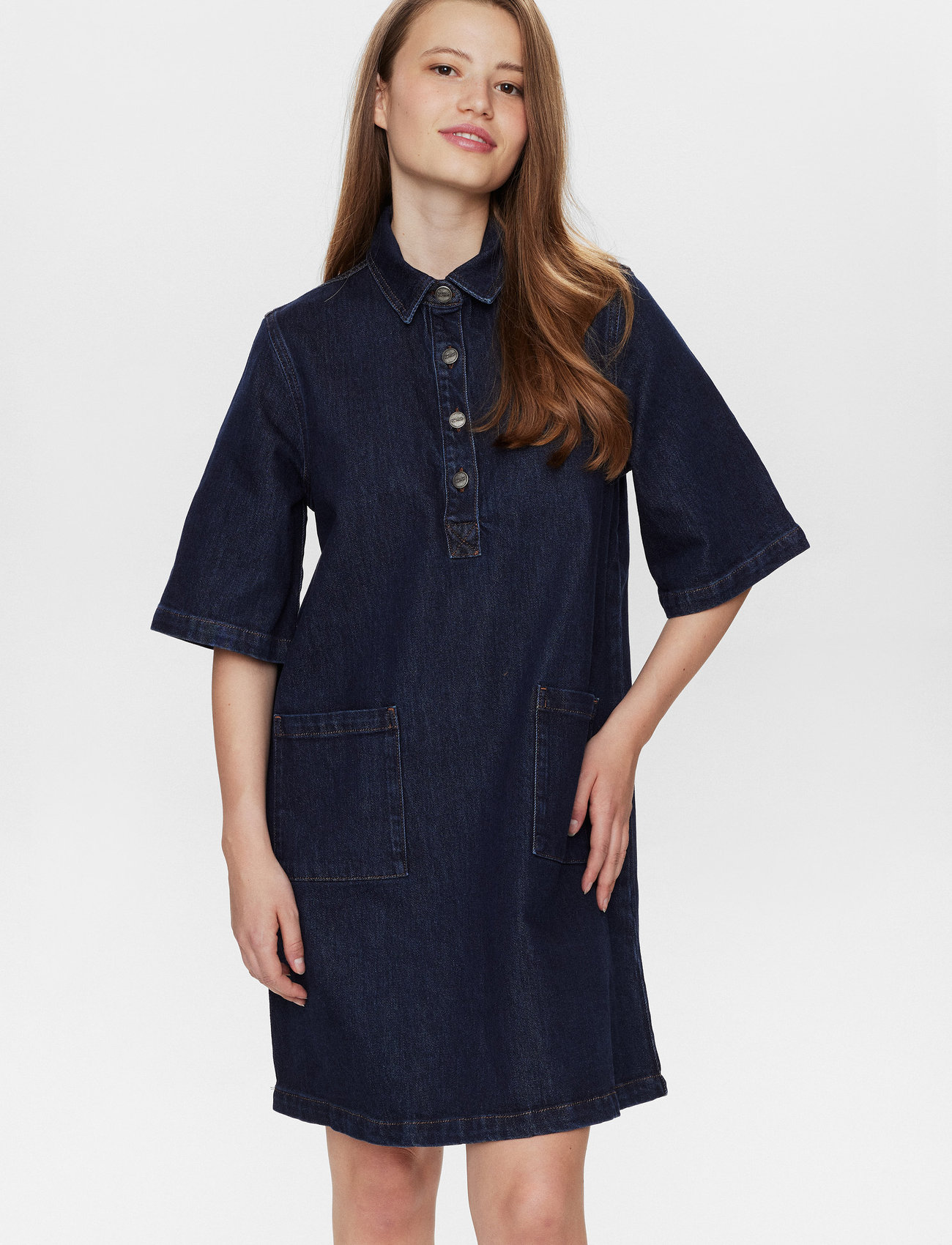 Nümph Nulondon Dress, 42, Navy, Kjoler > Kort Kjole, Dame