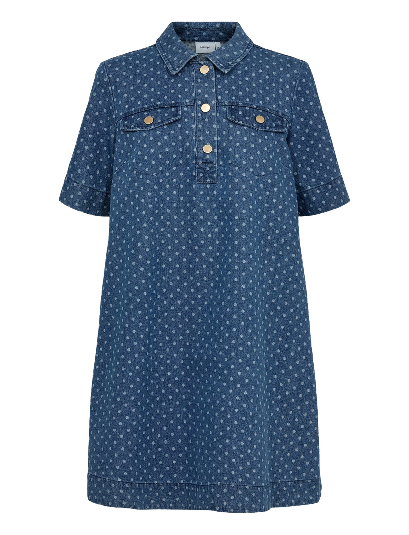 Nuhaddie Dress Kort Kjole Blue Nümph