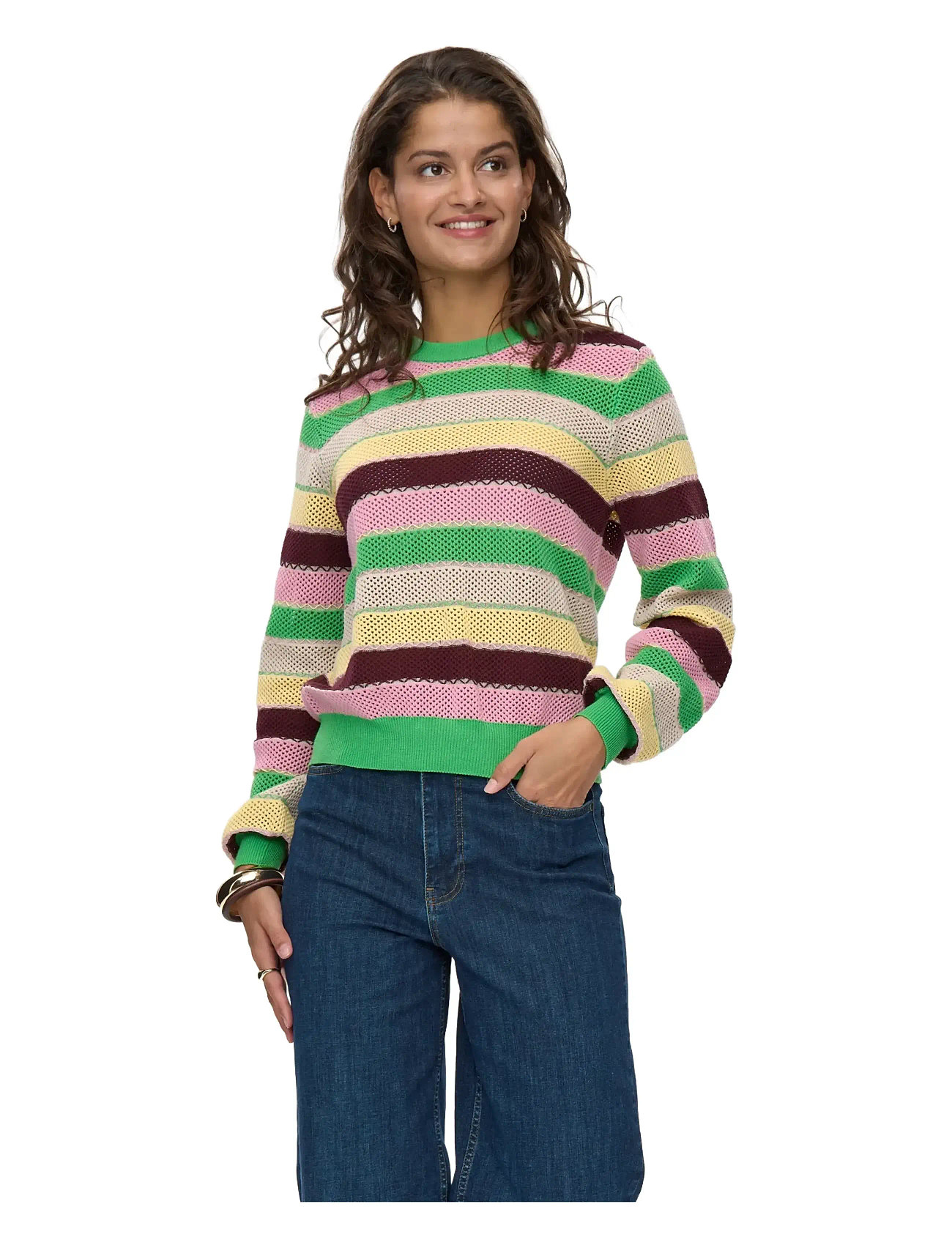 Nümph Numiva Ls Pullover, M, Multi/patterned, Knitwear - Jumpers, Dame