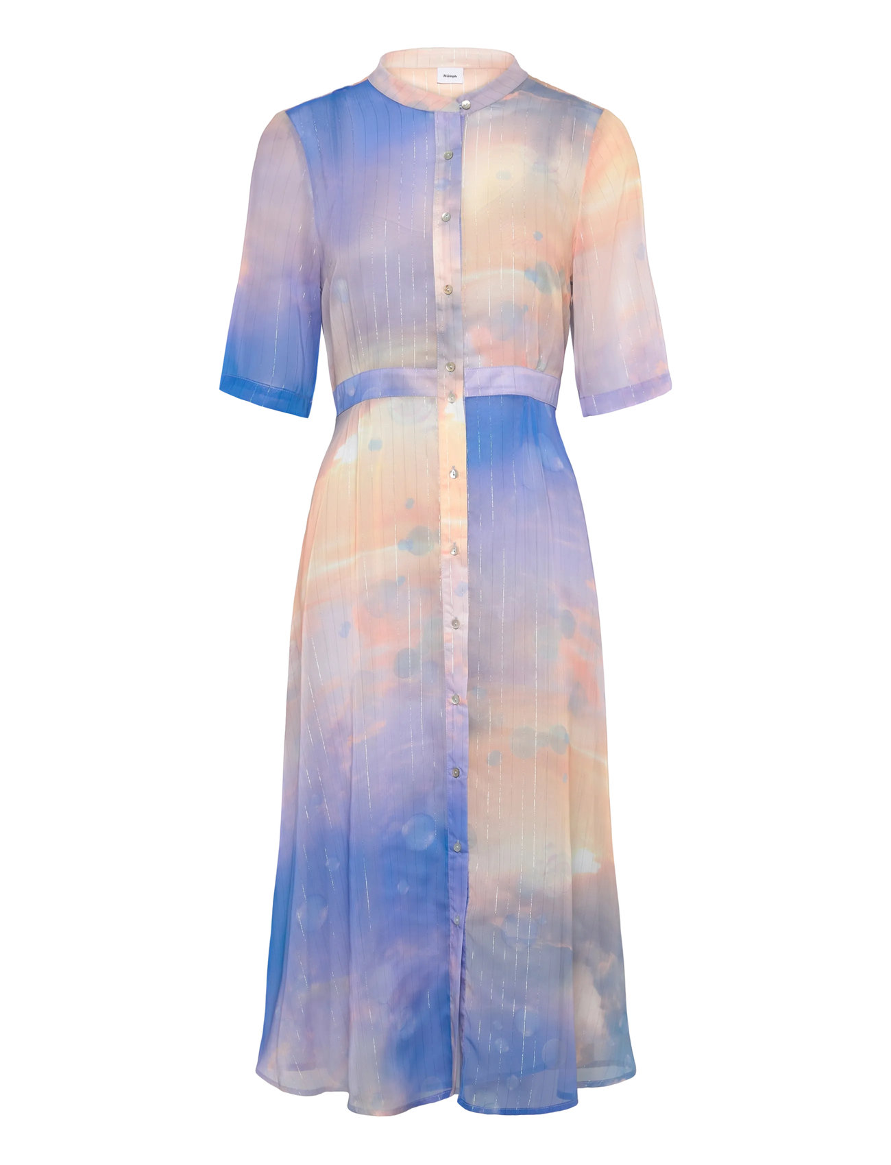 Nukyndall Ss Skye Dress Knelang Kjole Multi/patterned Nümph