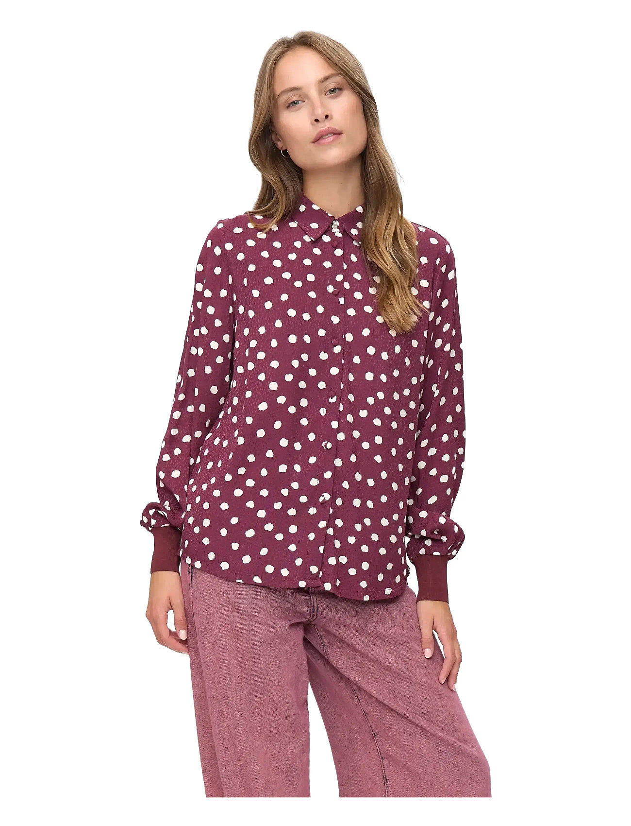 Nümph Nulivy Shirt, 44, Burgundy, Skjorter > Langærmede, Dame