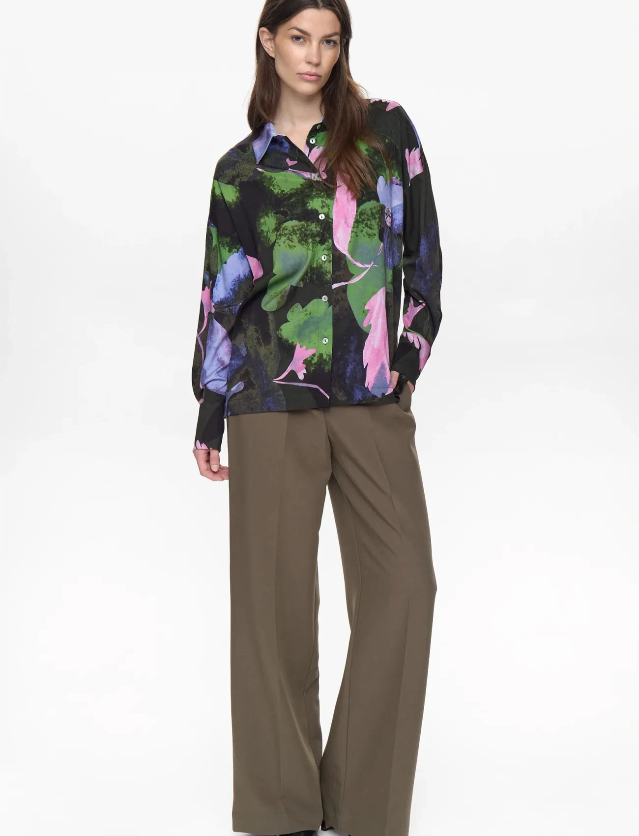 Nümph Nufeya Shirt, 38, Multi/patterned, Skjorter > Langærmede, Dame