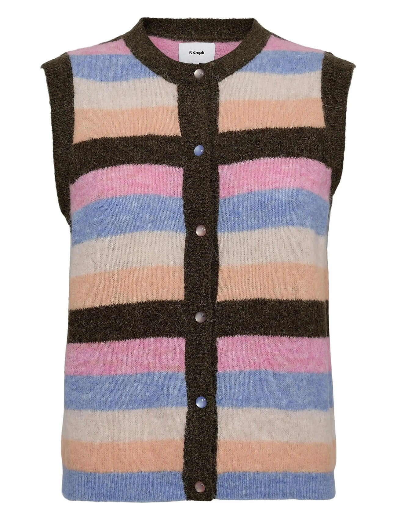 Nümph Nuriette Stripy Vest, S, Blue, Strik > Cardigans, Dame