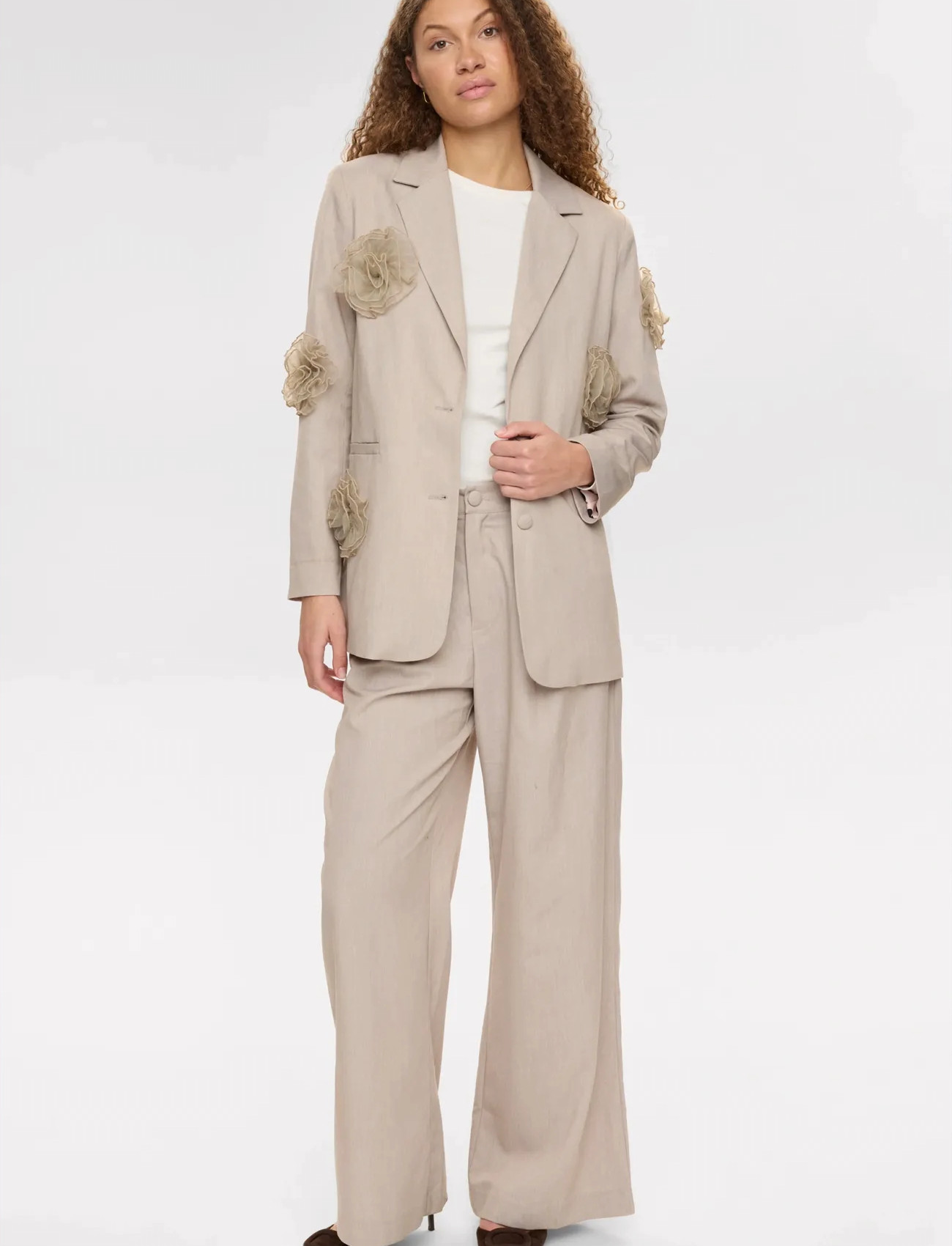 Nümph Nufloria Blazer, 44, Grey, Blazere > Enkeltradede Blazere, Dame