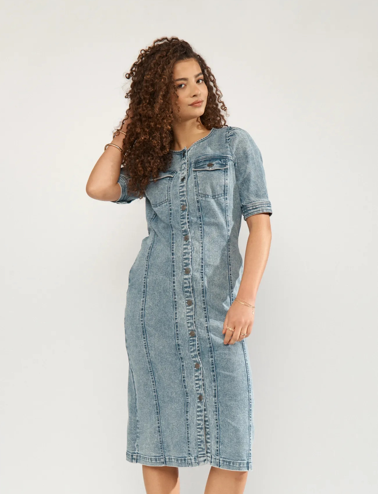 Nümph Nusilva Dress, 36, Blue, Kjoler > Jeans-Kjoler, Dame