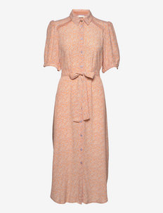 NUCHANAH DRESS - midi dresses - peach cobbler