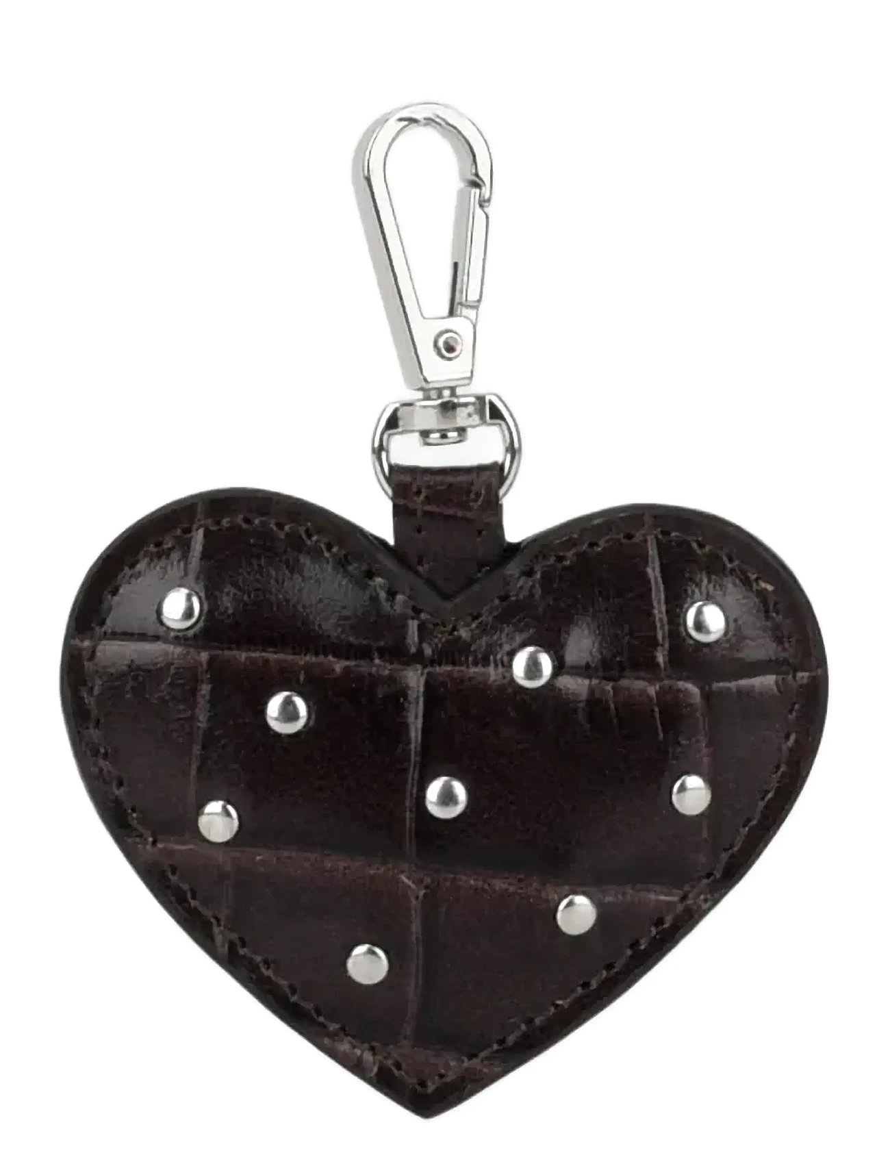 Nunoo Heart Bag Charm Texas Chocolate, One Size, Black, Tilbehør > Nøgleringe & Bag Charms, Dame