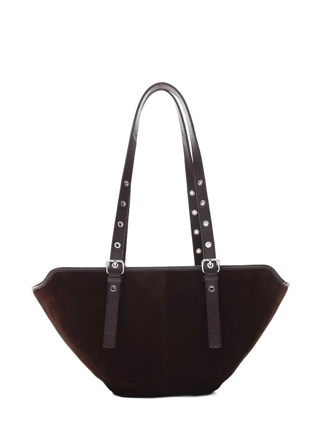 Nunoo Small Nora Suede Chocolate, One Size, Brown, Tasker > Små Skuldertasker-Crossbody-Tasker, Dame