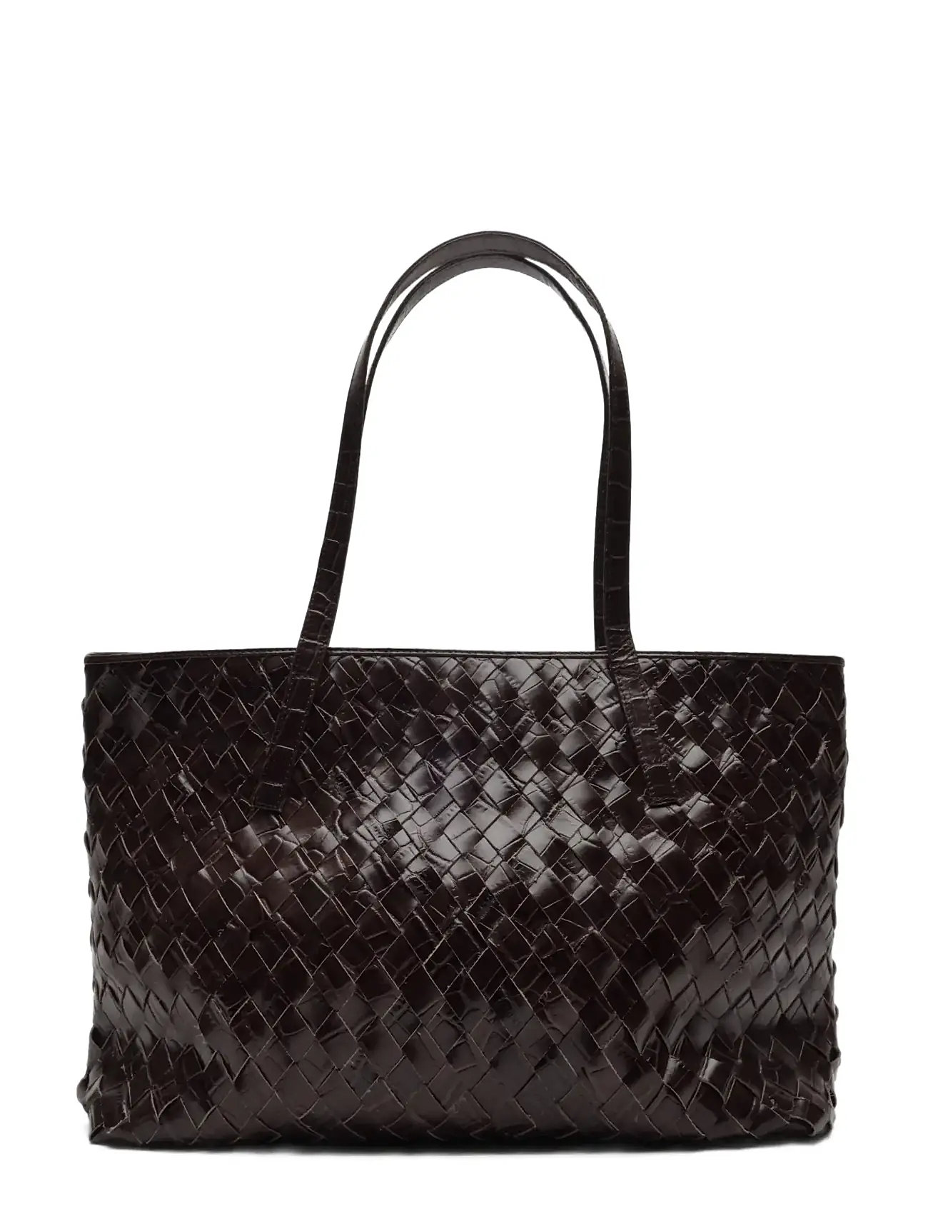 Nunoo Shopper Braided Texas Chocolate, One Size, Brown, Tasker > Små Skuldertasker-Crossbody-Tasker, Dame