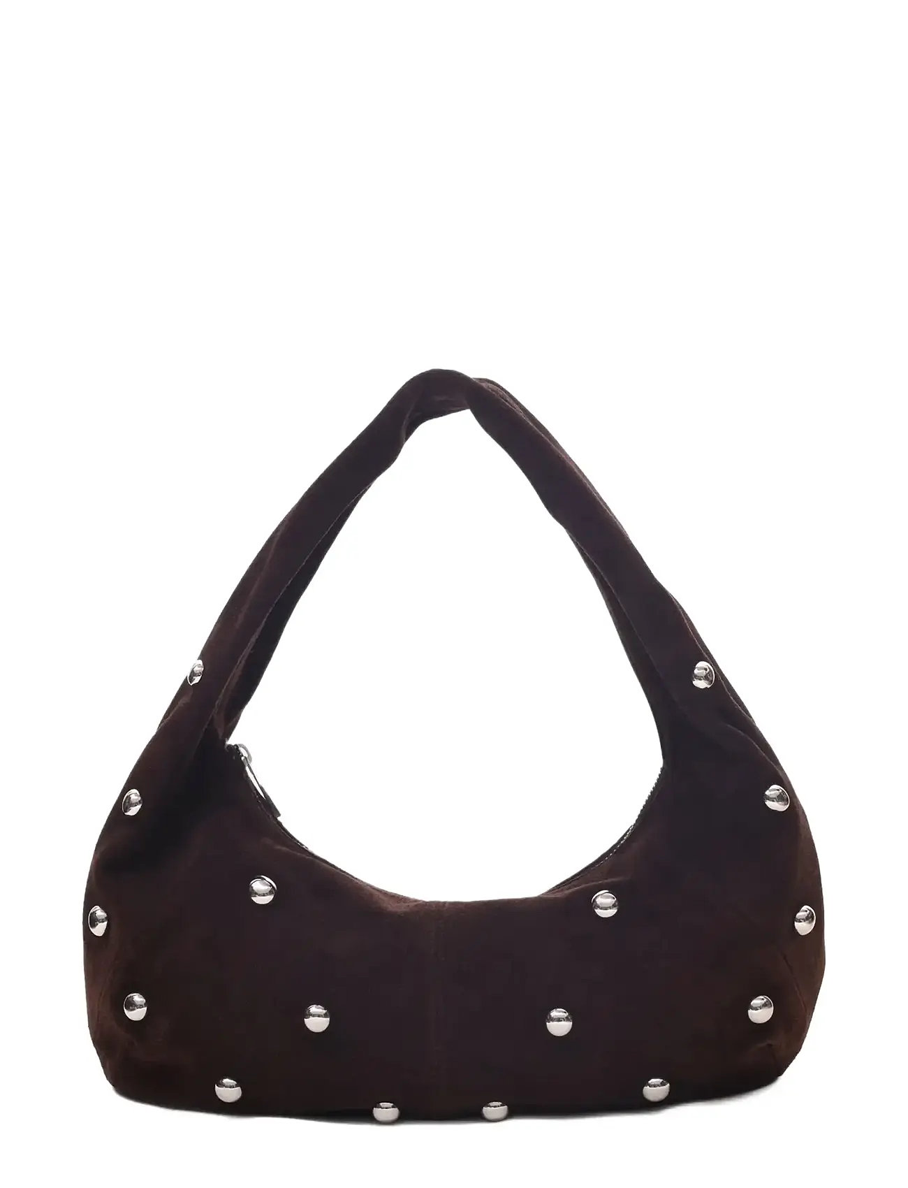 Nunoo Small Alma Rivet Suede Chocolate, One Size, Brown, Tasker > Små Skuldertasker-Crossbody-Tasker, Dame
