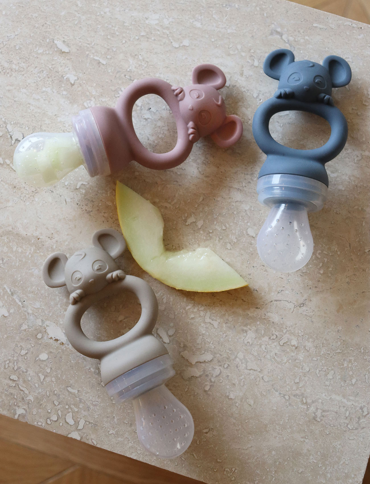 Nuuroo Lauge Silicone Fruit Pacifier 2-Pack, 14.5X4X5.5 cm, Multi/patterned, Sutter Og Tilbehør > Sutter, Børn