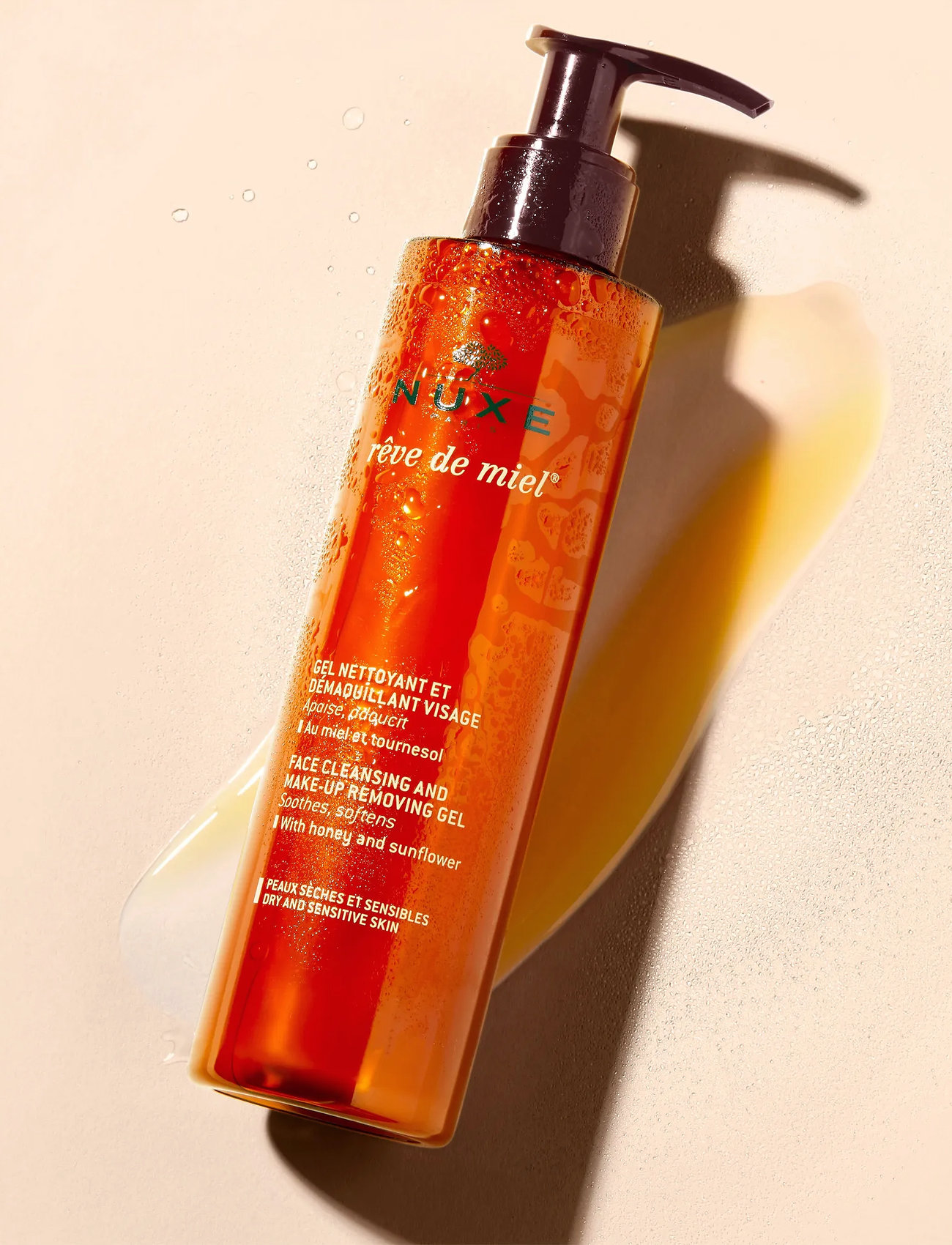 NUXE Face Cleansing And Make-Up Removing Gel 200 ml, 200ml, Nude, Rengøringsmidler > Ansigtsvask Og Rengøringsmidler, Dame