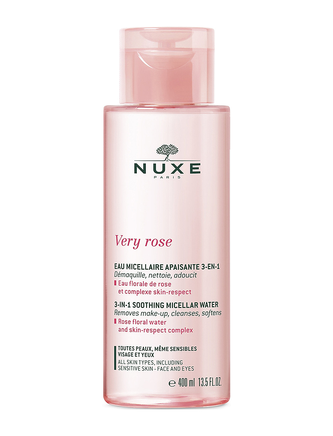 Very Rose Cleansing Water Sensitive Skin 400 Ml Makeupfjerner Nude NUXE