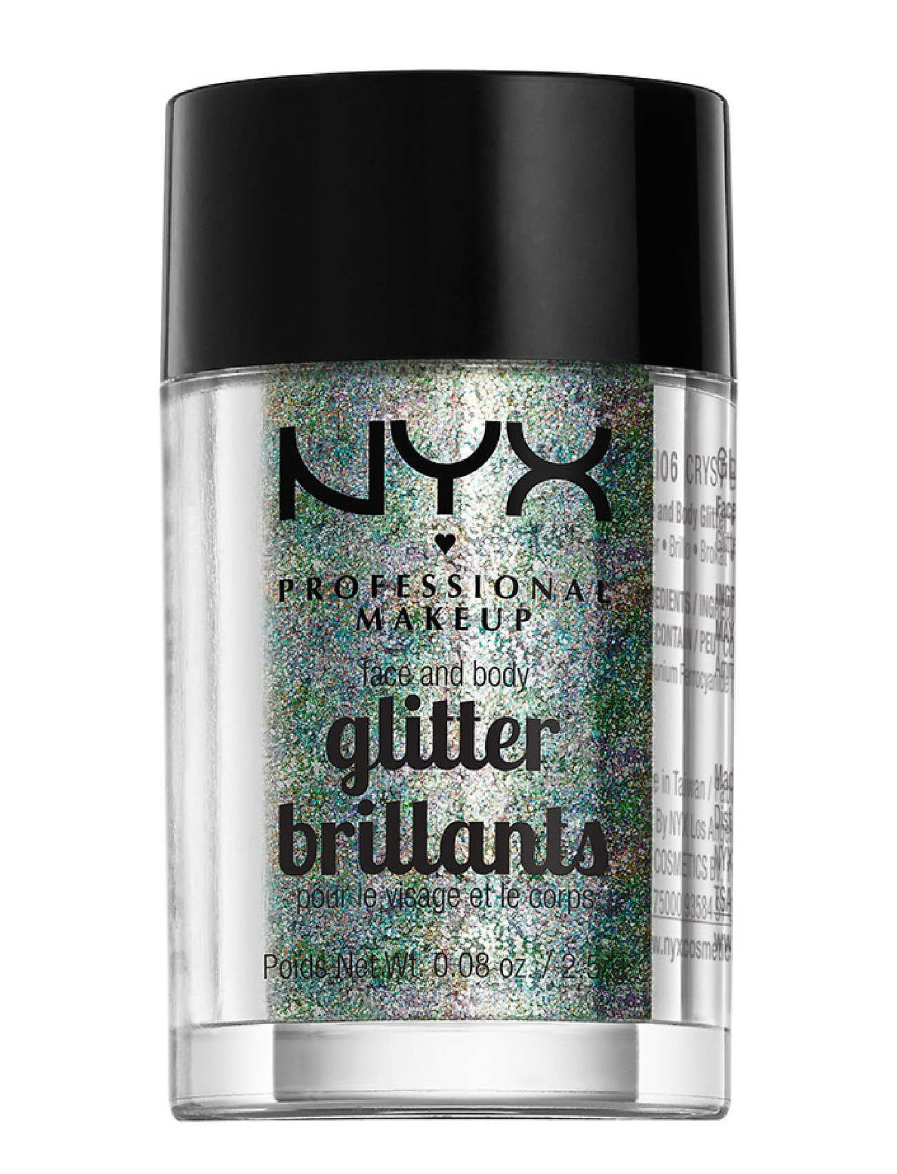 Face & Body Glitter Makeup Ansigt Silver NYX Professional Makeup