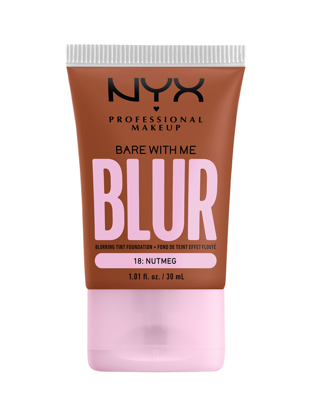 NYX Professional Makeup Nyx Professional Make Up Bare With Me Blur Tint Foundation 18 Nutmeg, 30 ml, Ansigt > Foundation, Dame