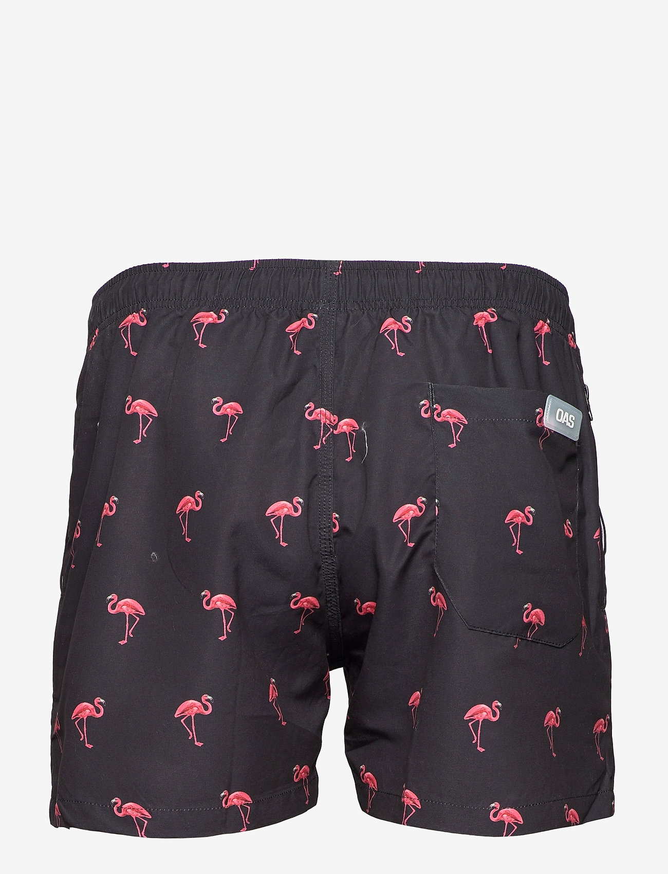 OAS - Black Flamingo Swim Shorts - swim shorts - black - 1
