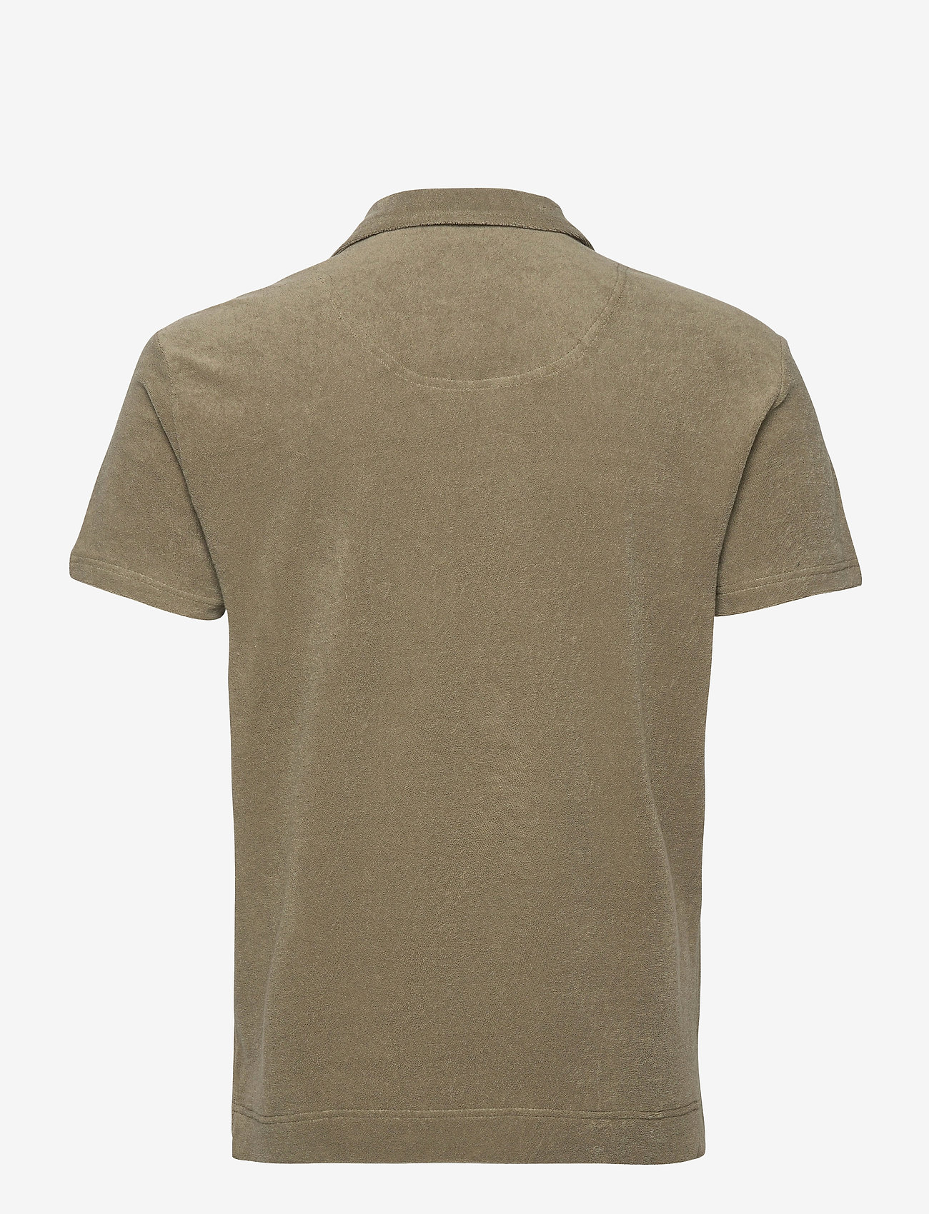 OAS - Solid Khaki Terry Shirt - short-sleeved polos - khaki - 1