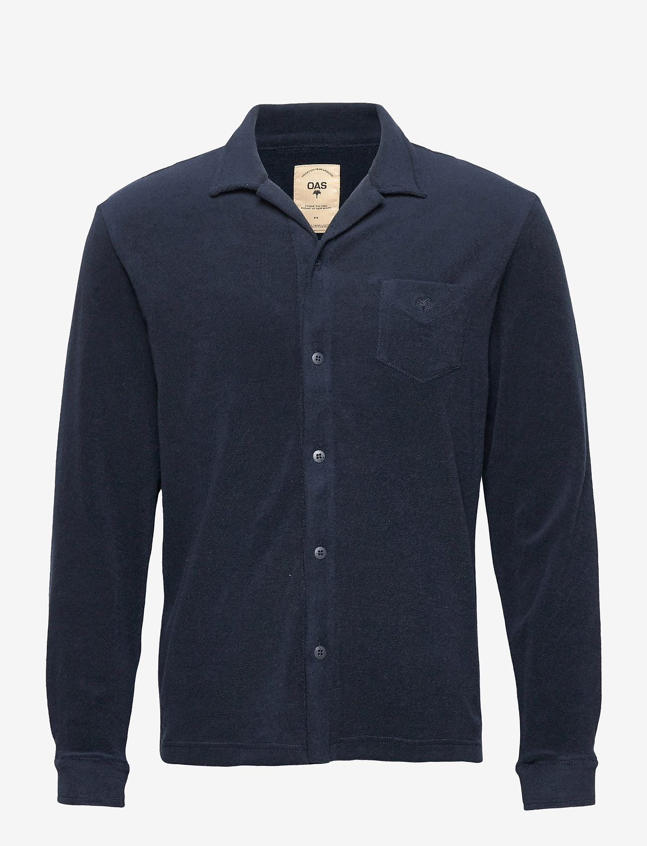 OAS - Navy Terry Camisa - basic shirts - blue - 0