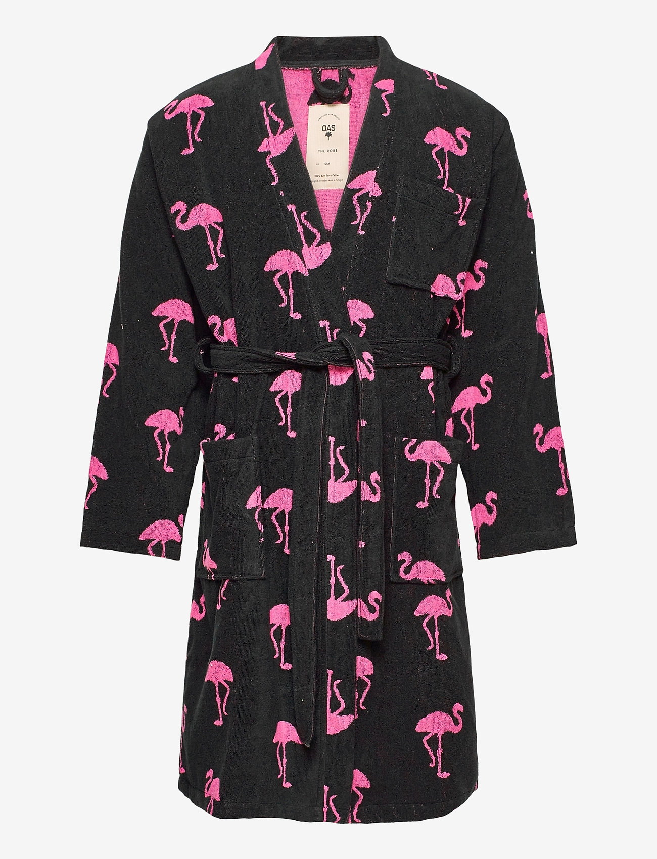 OAS - The Flamingo Robe - baderomstekstiler - black - 0