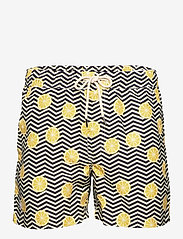 OAS - Black Lemon Swim Shorts - swim shorts - black - 0