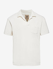 OAS - Solid White Terry Shirt - short-sleeved polos - white - 0