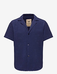 Navy Cuba Terry Shirt - BLUE