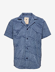 Wavy Cuba Terry Shirt - BLUE