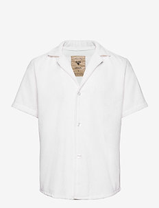 White Cuba Terry Shirt - basic shirts - white