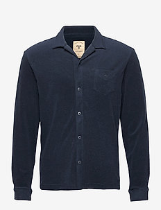 Navy Terry Camisa - basic shirts - blue