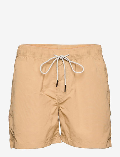 Beige Nylon Swim Shorts - swim shorts - beige