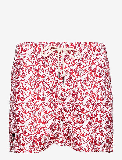 Red Coral Swim Shorts - swim shorts - red