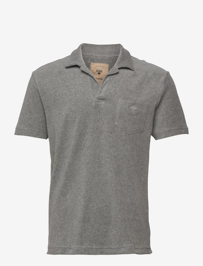 Grey Melange Terry Shirt - korte mouwen - grey