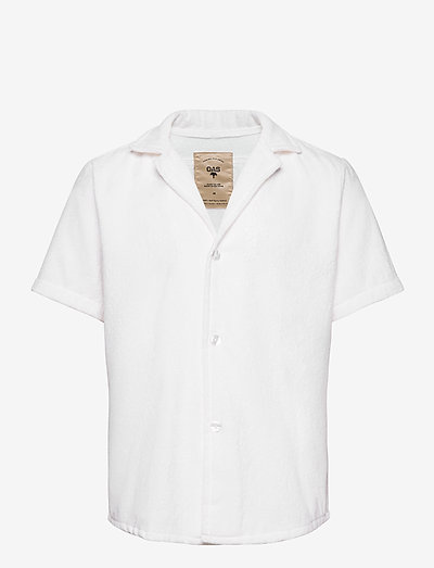 White Cuba Terry Shirt - basic shirts - white